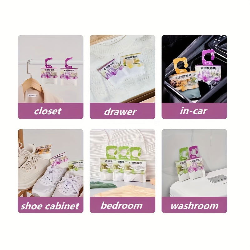 1 Pc Wardrobe Incense Bag, Odor Removal, Mildew-proof Car Air Freshener, Can Be Hung, Flower Scent, Clear Fragrance, Bedroom Increased Incense Bag, Long-lasting Scent - Hiccupzz