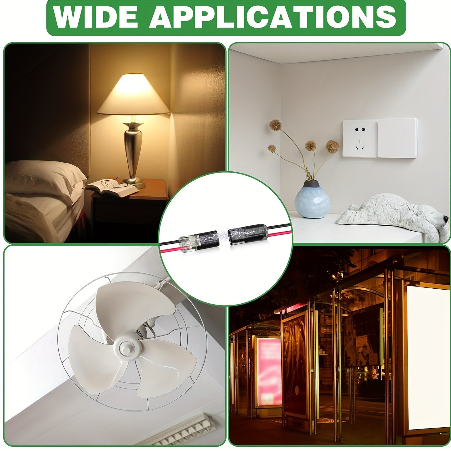 50 Pcs Quick Splice Solderless Connectors - 2-Pin Dual Way for LED Strips, Car, Low Voltage Applications