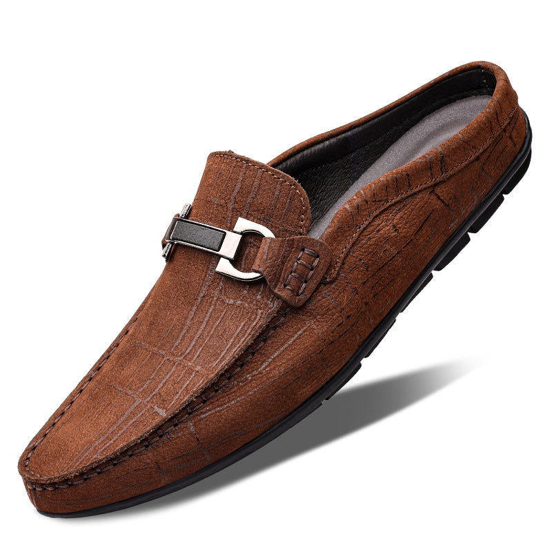 Men's Half Supporting Head Layer Low Top Bean Shoes - Hiccupzz