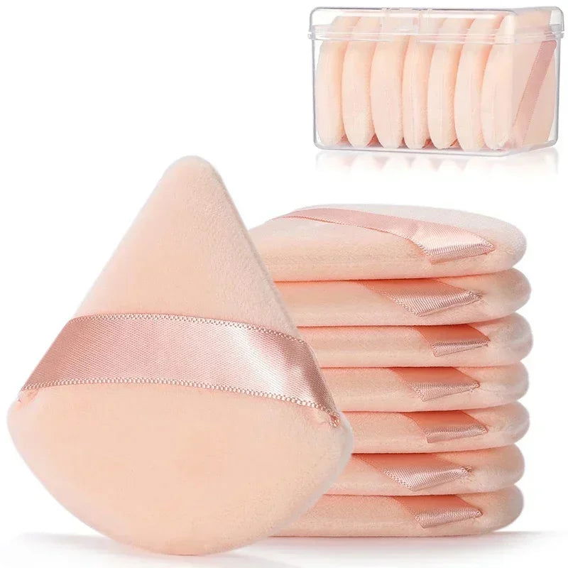 2/6PC Triangular Powder Puff Dry Powder Wet and Dry Makeup Setting Powder Puff Makeup Sponge Air Cushion Beauty Makeup Tools - Hiccupzz