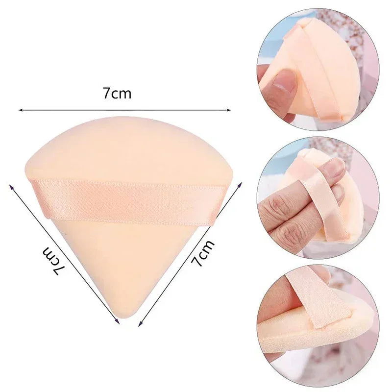 2/6PC Triangular Powder Puff Dry Powder Wet and Dry Makeup Setting Powder Puff Makeup Sponge Air Cushion Beauty Makeup Tools - Hiccupzz