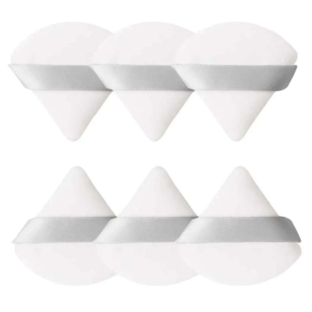 2/6PC Triangular Powder Puff Dry Powder Wet and Dry Makeup Setting Powder Puff Makeup Sponge Air Cushion Beauty Makeup Tools - Hiccupzz