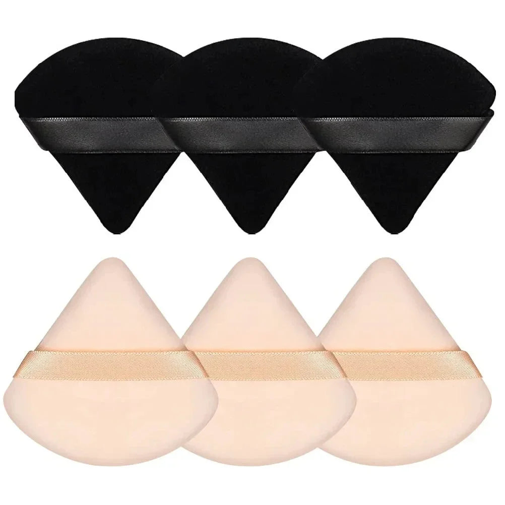 2/6PC Triangular Powder Puff Dry Powder Wet and Dry Makeup Setting Powder Puff Makeup Sponge Air Cushion Beauty Makeup Tools - Hiccupzz