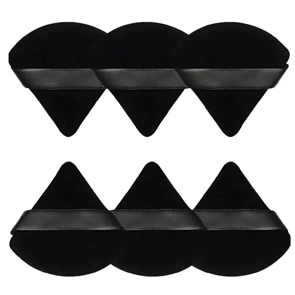 2/6PC Triangular Powder Puff Dry Powder Wet and Dry Makeup Setting Powder Puff Makeup Sponge Air Cushion Beauty Makeup Tools - Hiccupzz