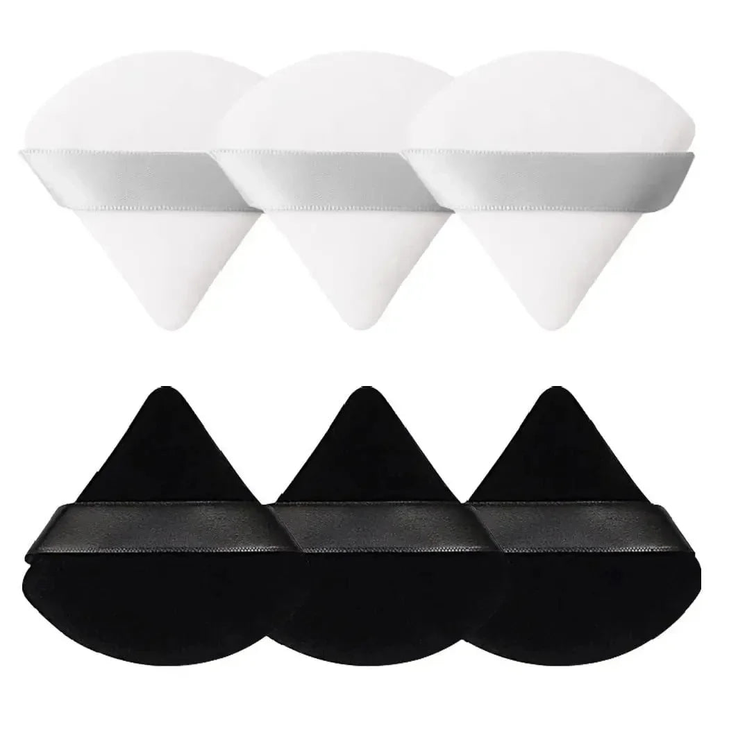 2/6PC Triangular Powder Puff Dry Powder Wet and Dry Makeup Setting Powder Puff Makeup Sponge Air Cushion Beauty Makeup Tools - Hiccupzz