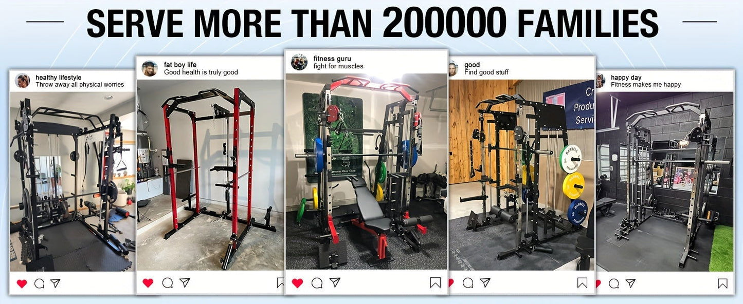 2.36" X 2.36" Folding Wall-Mounted Squat Rack, 800lbs Capacity with Pull-Up Bar & Attachments - Hiccupzz