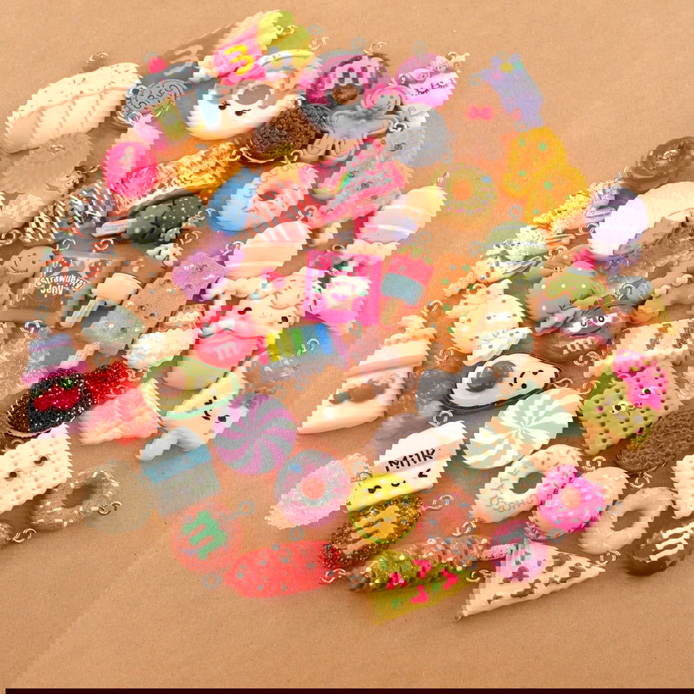20/30/60/100Pcs/lot By Random Cake Candy Food Charms For Jewelry - Hiccupzz