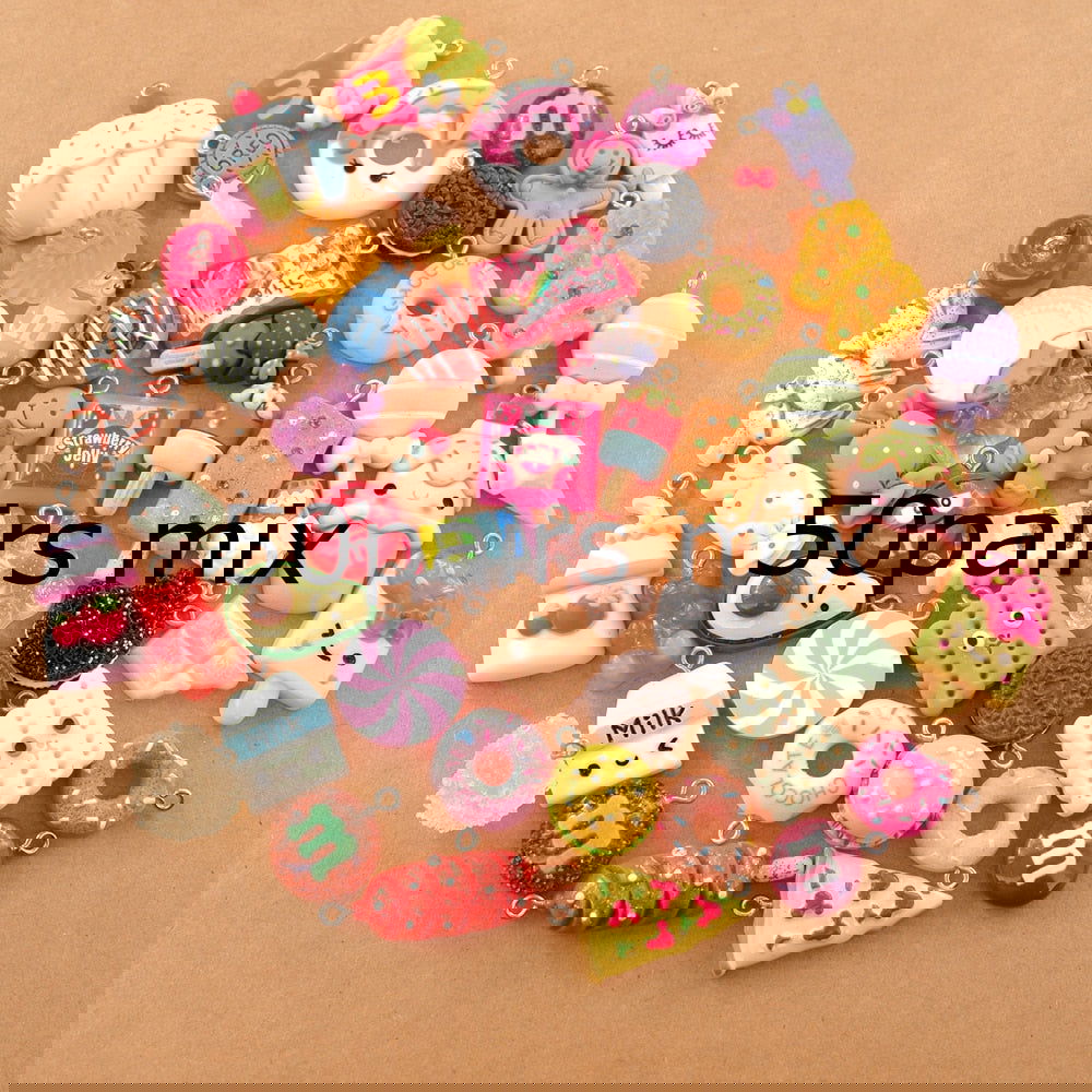 20/30/60/100Pcs/lot By Random Cake Candy Food Charms For Jewelry - Hiccupzz