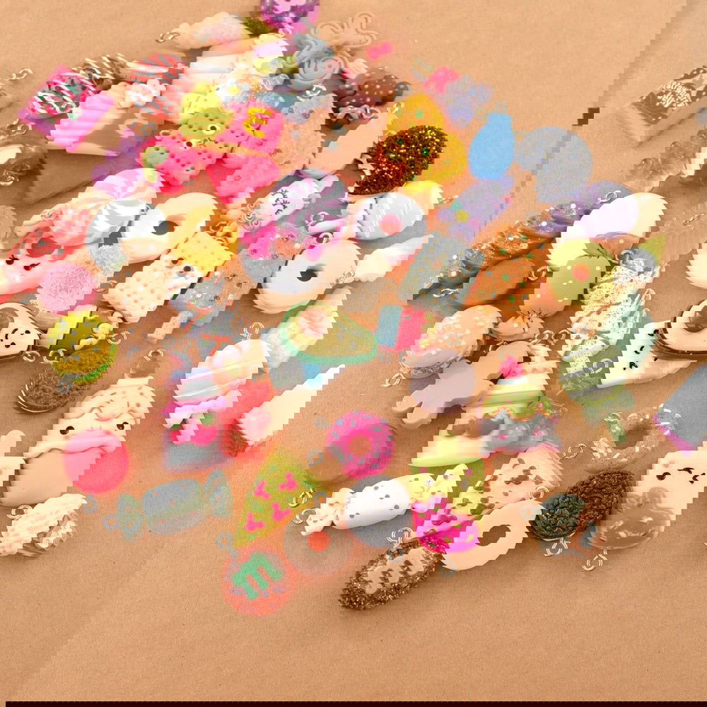 20/30/60/100Pcs/lot By Random Cake Candy Food Charms For Jewelry - Hiccupzz