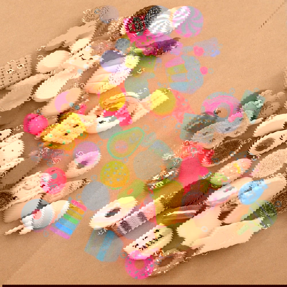 20/30/60/100Pcs/lot By Random Cake Candy Food Charms For Jewelry - Hiccupzz