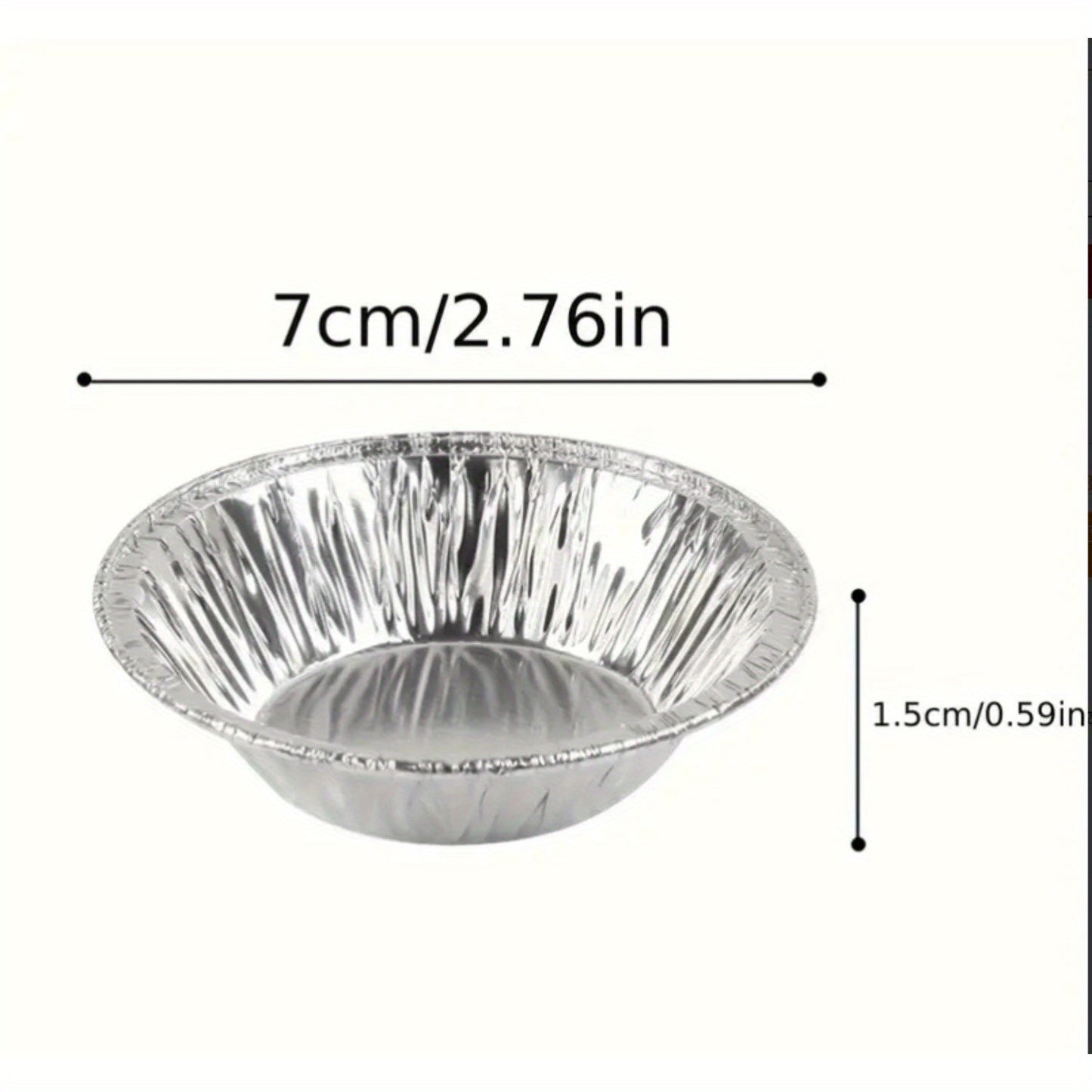 200Pcs Aluminum Foil Tart Pan Egg Tart Pan Freezer & Oven Safe Disposable Round Egg Tart Tin Foil Pans for Baking Supplies - Hiccupzz