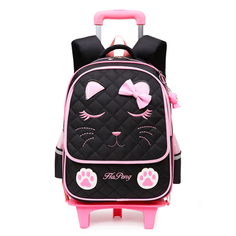 Children's Two-three-wheel Trolley Schoolbag Detachable - Hiccupzz