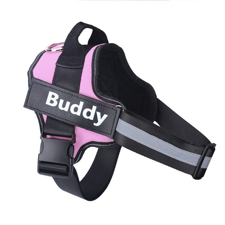 Personalized Dog Harness NO PULL Reflective Breathable Adjustable Pet Harness Vest For Small Large Dog Custom Patch Pet Supplies - Hiccupzz