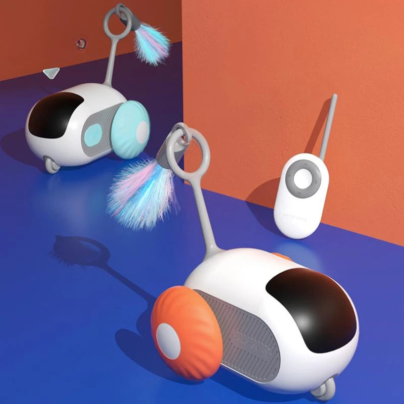 Remote Control Interactive Cat Car Toy USB Charging Chasing Automatic Self-moving Remote Smart Control Car Interactive Cat Toy Pet Products - Hiccupzz