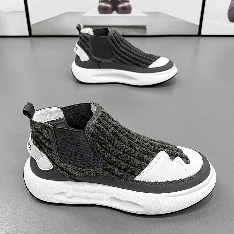Men's Casual All Match High Top Corduroy Cloth Shoes - Hiccupzz