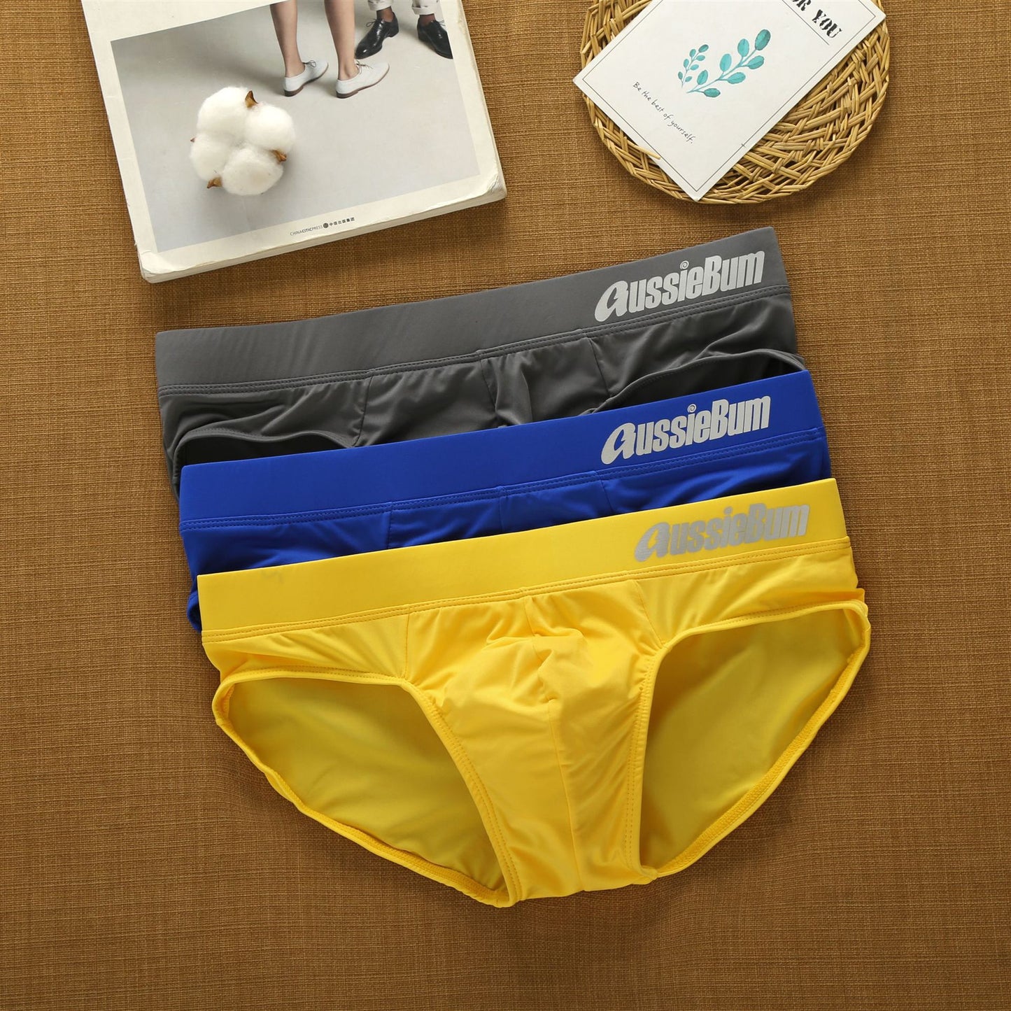 Men's Triangle Milk Silk Low Waist Elastic Three-dimensional Comfortable Underwear - Hiccupzz