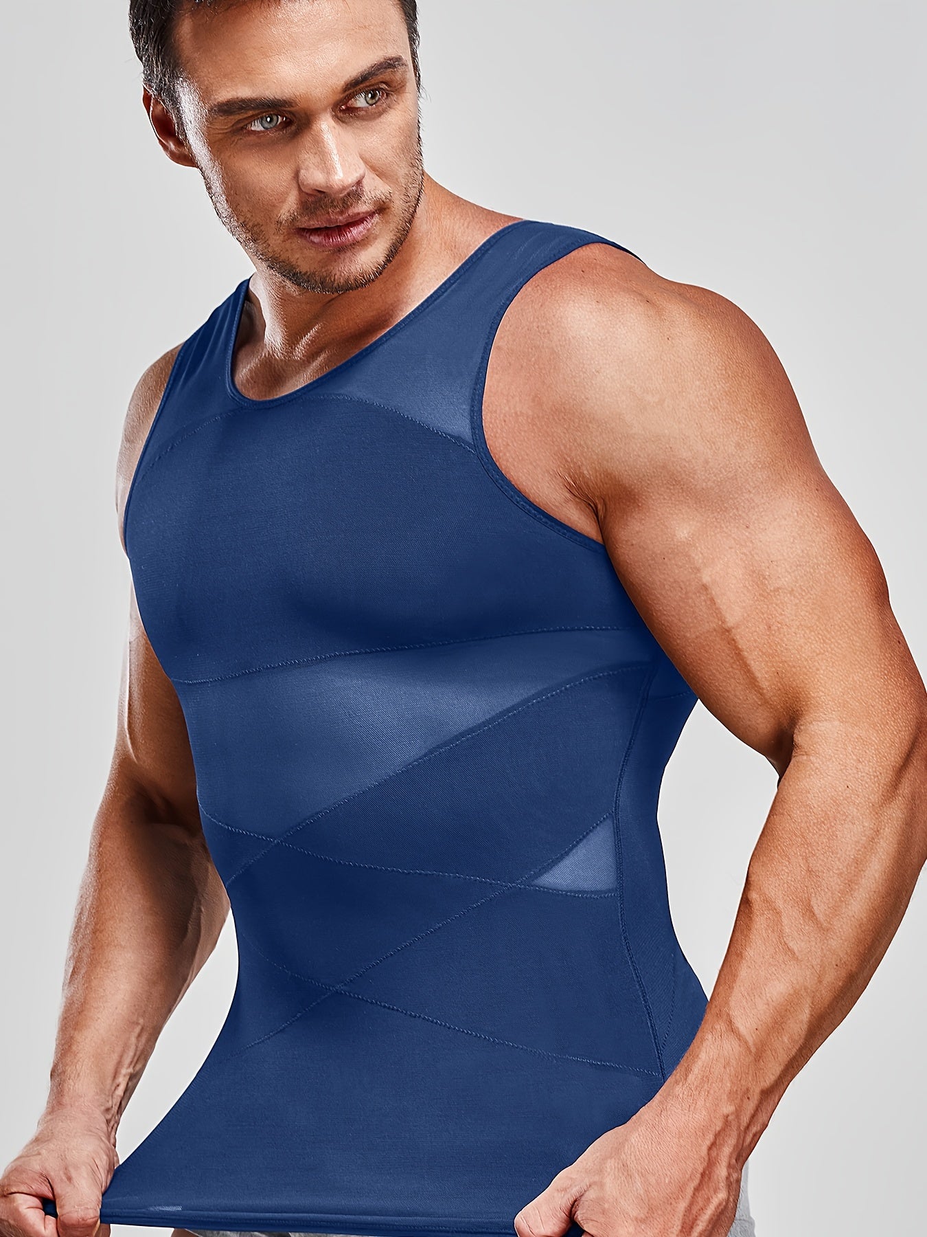 Men's Compression Shirt - Slimming Tummy Shaper Vest Tank Top - Hiccupzz