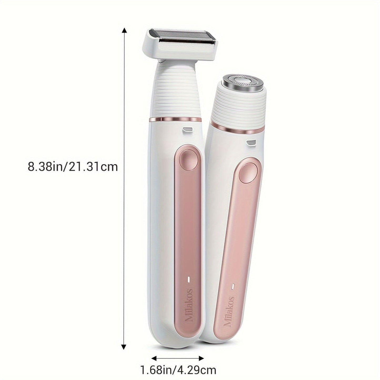 2 in 1 USB Rechargeable Electric Shaver Razors for Women, Painless Body Razors and Facial Hair Remover - Hiccupzz