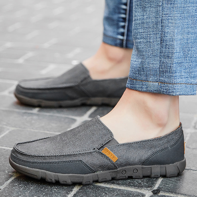 Men's Casual Breathable Cloth Shoes Lightweight PU Canvas - Hiccupzz