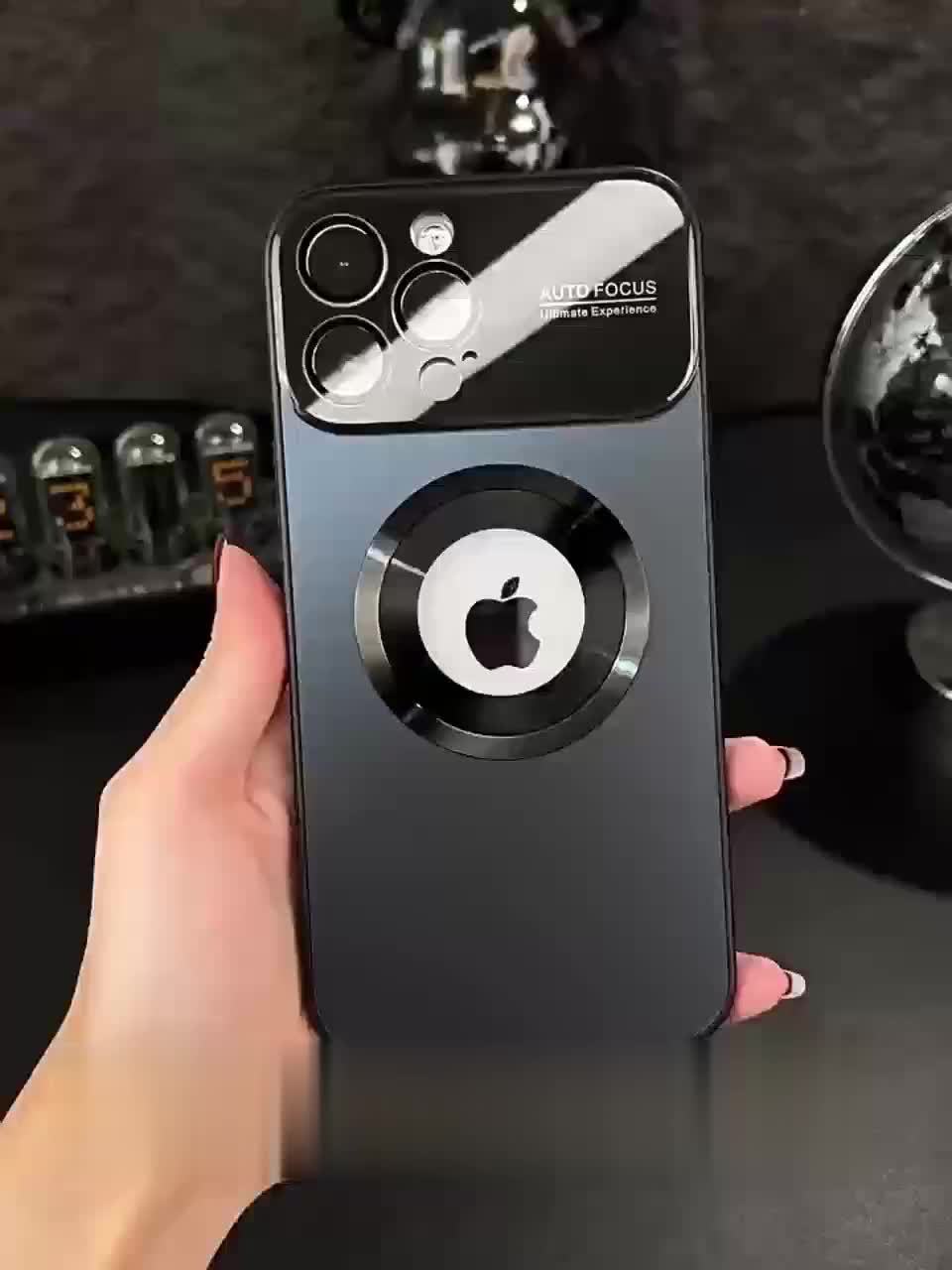 Desert Titanium Matte Magnetic Wireless Charging Case - Shockproof, Soft Bumper Cover with Glass Lens Protector, Compatible with iPhone 16, 15, 14, 13, 12, 11 Pro Max. - Hiccupzz