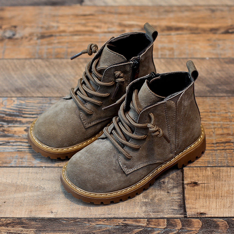 Boys Single Boots Boots Children Martin Boots Black Army Boots Summer High Boots Big Boys - Hiccupzz