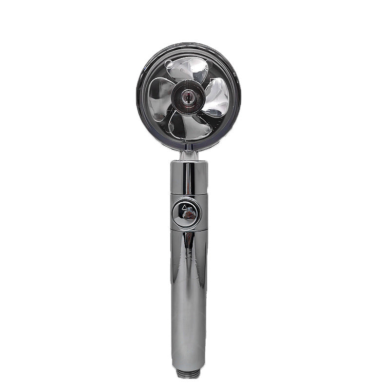 Shower Head Water flow 360 Degrees Rotating With Small Fan ABS Rain High Pressure Spray Nozzle Bathroom Accessories - Hiccupzz