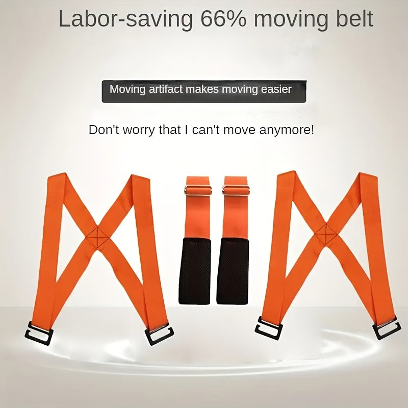 Heavy-Duty Nylon Lifting Strap Kit: Multifunctional Portable Carrier for Moving & Handling Tools, Home Storage & Organization - Hiccupzz