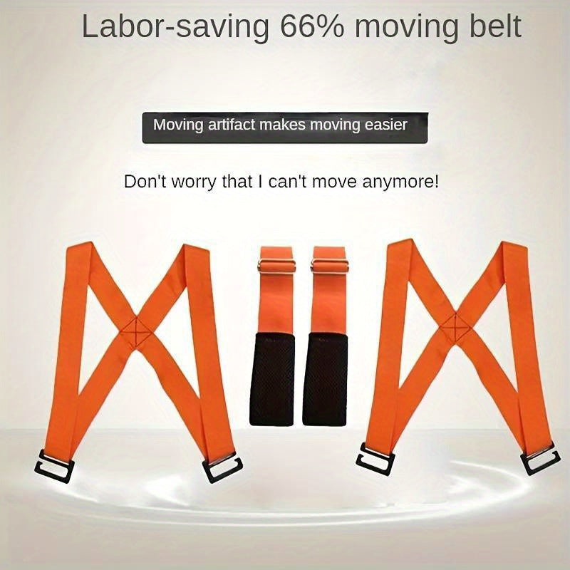 Heavy-Duty Nylon Lifting Strap Kit: Multifunctional Portable Carrier for Moving & Handling Tools, Home Storage & Organization - Hiccupzz