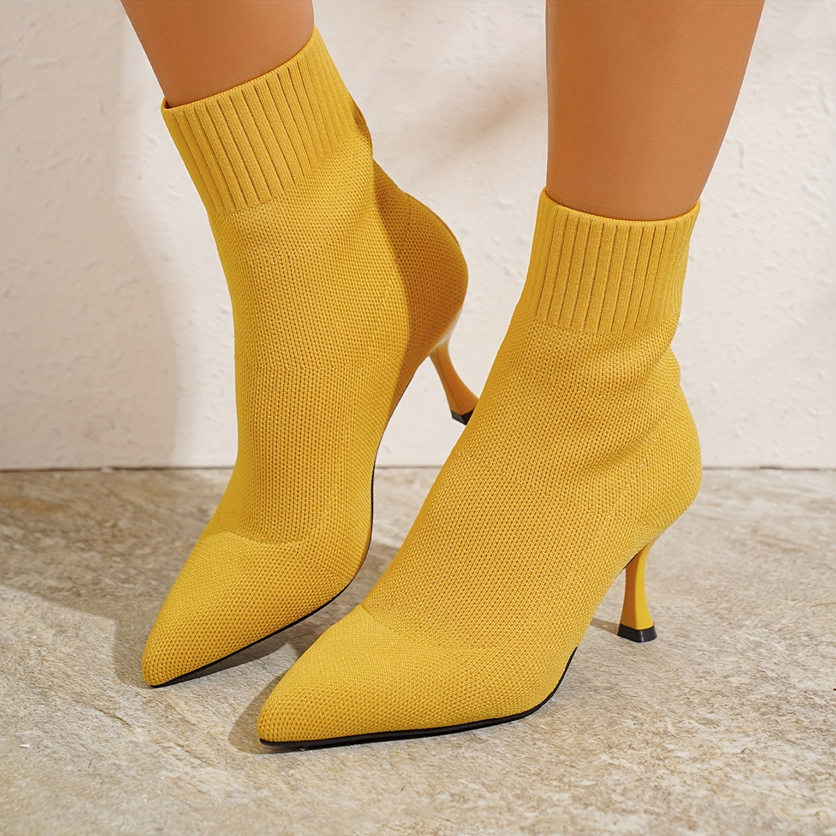 Women's Elegant Pointed Toe Ankle Boots - All-Season Slip-On Dress Boots with Stiletto Heel - Hiccupzz