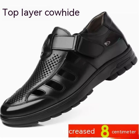Summer Hollow Sandals Leather Shoes Old Layer Cowhide - Hiccupzz