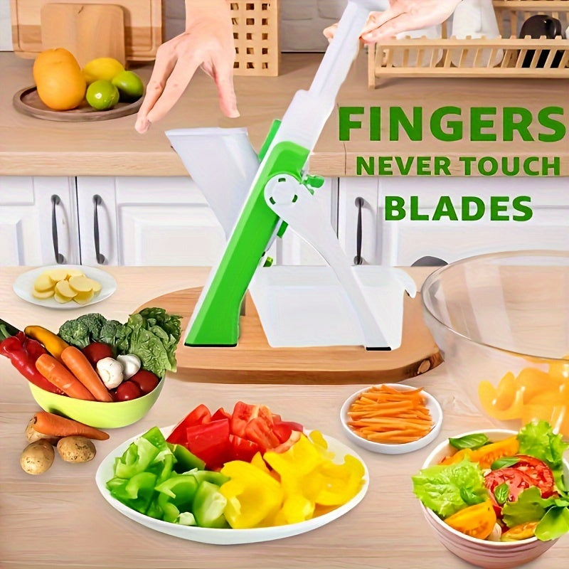 Stainless Steel Mandoline Slicer - Manual Veg Chopper - Hiccupzz