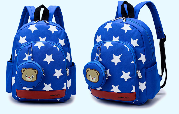 A small bear nursery school bag double shoulder bag - Hiccupzz
