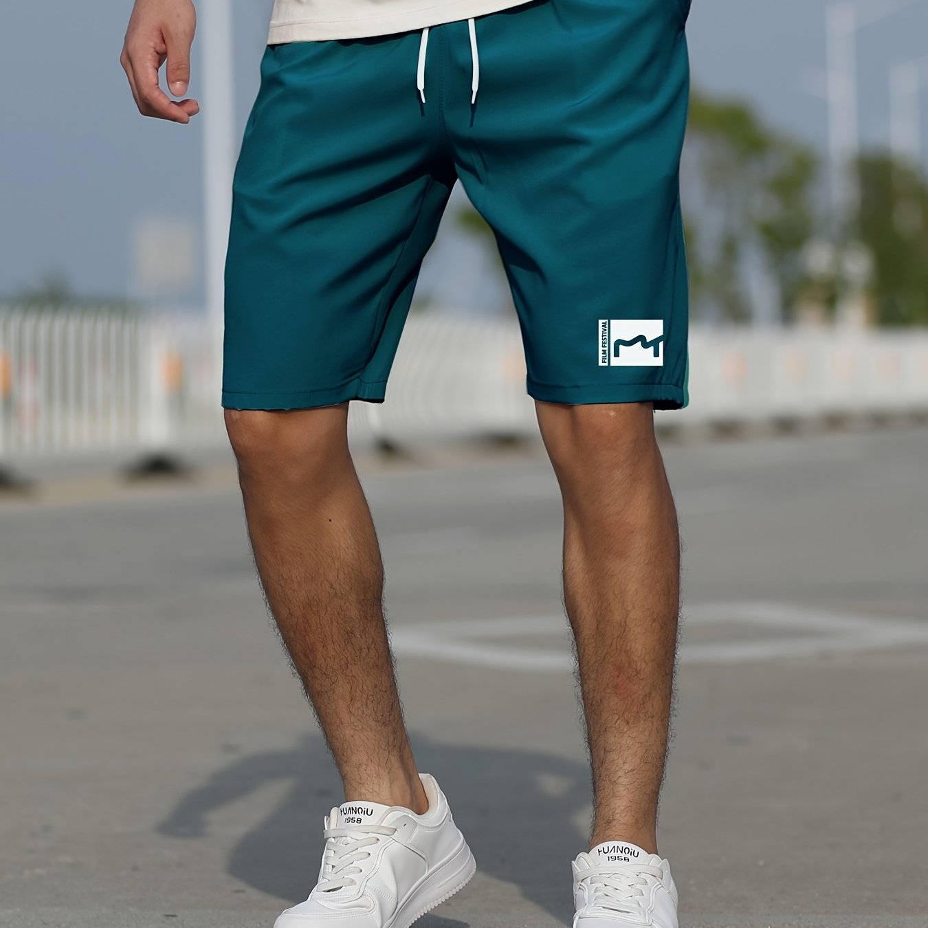 Men's Summer Shorts with Pockets - Slim Fit, Stretchy, and Stylish Graphic Design - Hiccupzz