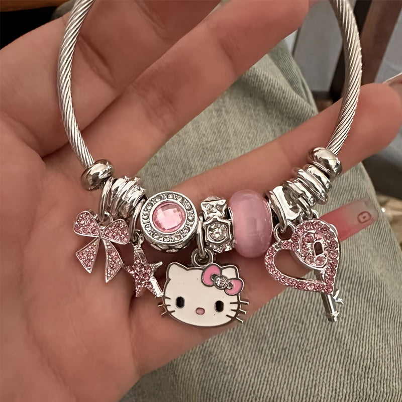 Licensed Sanrio Hello Kitty Bracelets, Creative Cartoon Bangles For Girls, Sweet Gifts For Girls - Hiccupzz