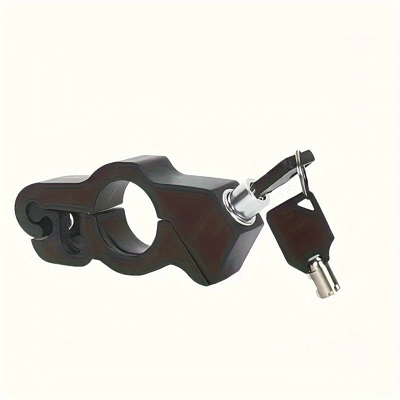 Heavy-Duty Motorcycle Handlebar Lock - Adjustable Anti-Theft Security For Atvs, Scooters & Bikes, Aluminum Alloy - Hiccupzz