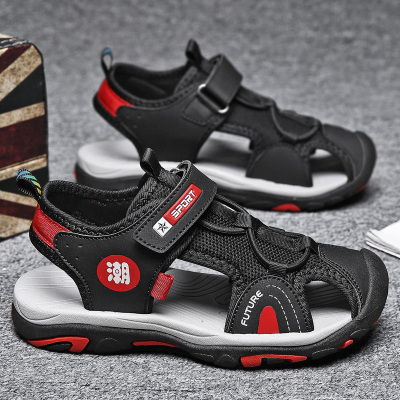 New Anti Slip Children's Baotou Middle And Big Children's Soft Sole Sports Shoes - Hiccupzz