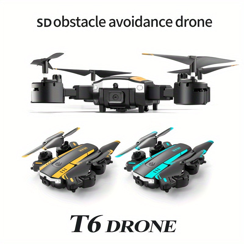 T6 Aerial Drone With HD Dual Camera, One-key Take-off And Landing, 540° Intelligent Obstacle Avoidance, Gesture Recognition, Intelligent Hovering, Foldable Quadcopter - Hiccupzz