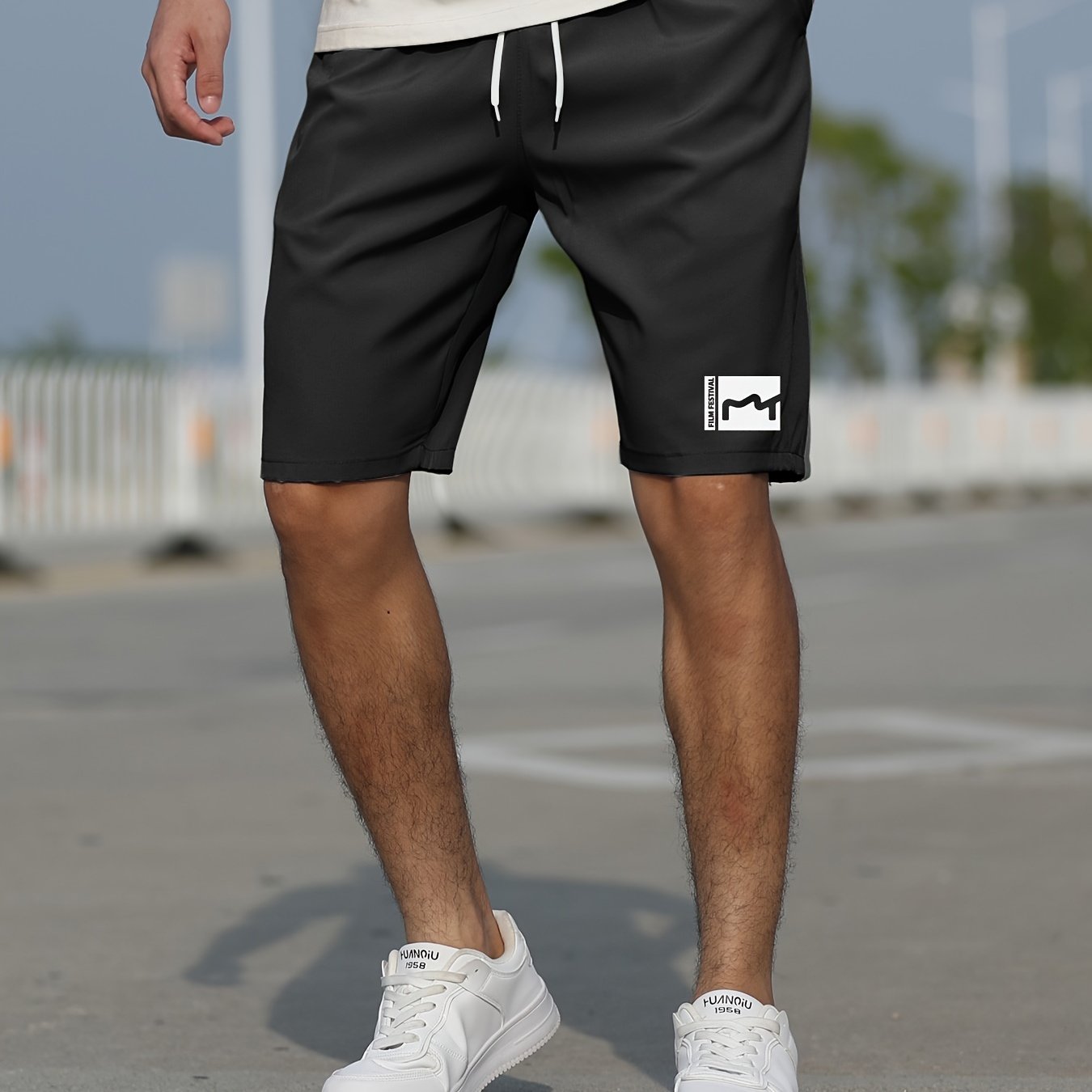 Men's Summer Shorts with Pockets - Slim Fit, Stretchy, and Stylish Graphic Design - Hiccupzz