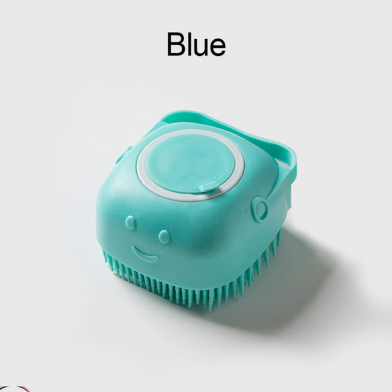 Gentle Silicone Pet Brush for Dogs and Cats – Massages and Cleans with Integrated Shower Gel Dispenser - Hiccupzz