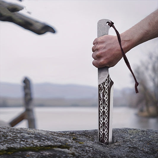 1 Pc Outdoor Bone Chopper Tactical Knife - Multi-Purpose for Survival, Kitchen, Fruit, Steak, and Rope Cutting