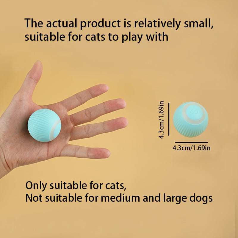 Intelligent Cat Toy: Self-Entertainment Teasing Stick and Rolling Ball, Automatic Electric Teasing Ball for Cats - Hiccupzz