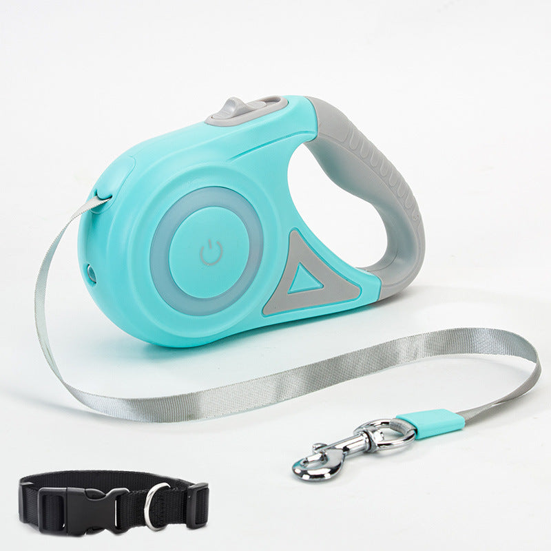 Dog Leash Retractable Leash And Dog Collar Spotlight Automatic Pet Dog Cat Traction Rope For Small Medium Dogs Pet Product - Hiccupzz
