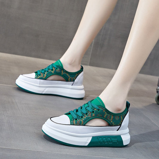 Women's Casual Canvas Shoes With Thick Soles - Hiccupzz