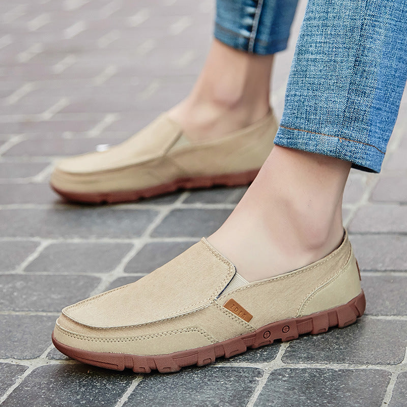 Men's Casual Breathable Cloth Shoes Lightweight PU Canvas - Hiccupzz