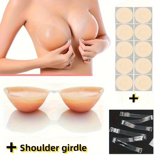 Invisible Front Buckle Breast Lift Pasties - Self-Adhesive Nipper Covers for Women's Lingerie & Underwear - Enhance Your Natural Shape and Boost Confidence - Hiccupzz