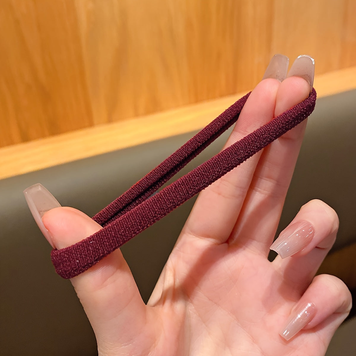 Durable Elastic Hair Ties for Girls (50pcs): Mixed Colors, Nylon Blend, Ideal for Everyday and Casual Wear - Hiccupzz