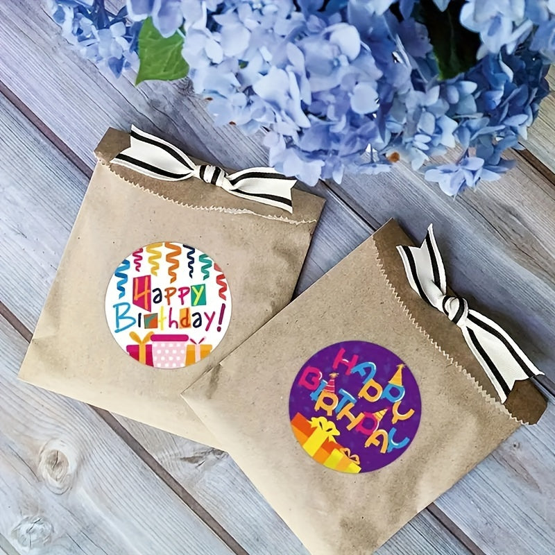 500 Pcs Cartoon Birthday Blessing Stickers – 8 Self-Adhesive Designs, Perfect for Handmade Decorative Seals, Teacher Rewards, and Holiday Decorations - Hiccupzz