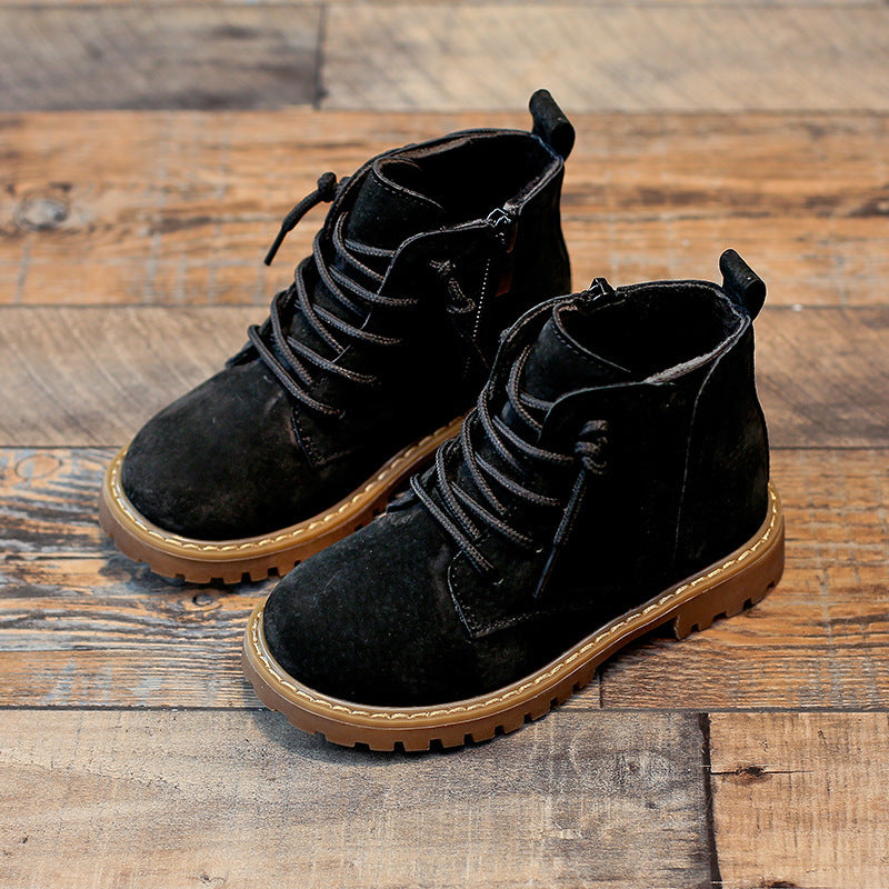 Boys Single Boots Boots Children Martin Boots Black Army Boots Summer High Boots Big Boys - Hiccupzz