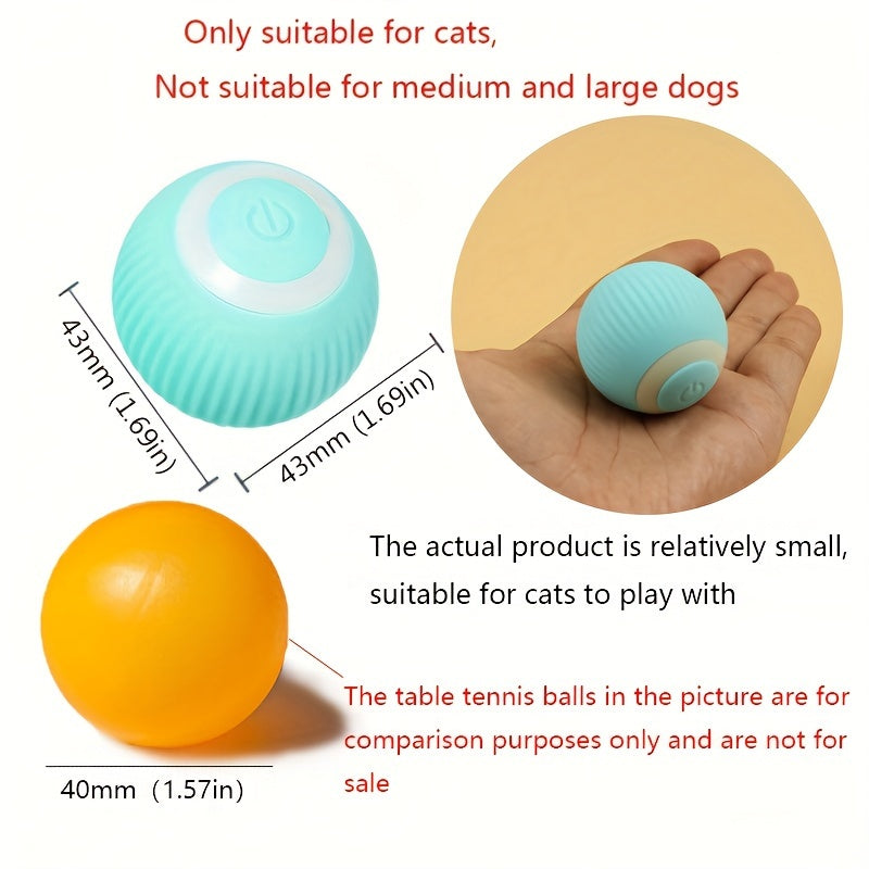Intelligent Cat Toy: Self-Entertainment Teasing Stick and Rolling Ball, Automatic Electric Teasing Ball for Cats - Hiccupzz