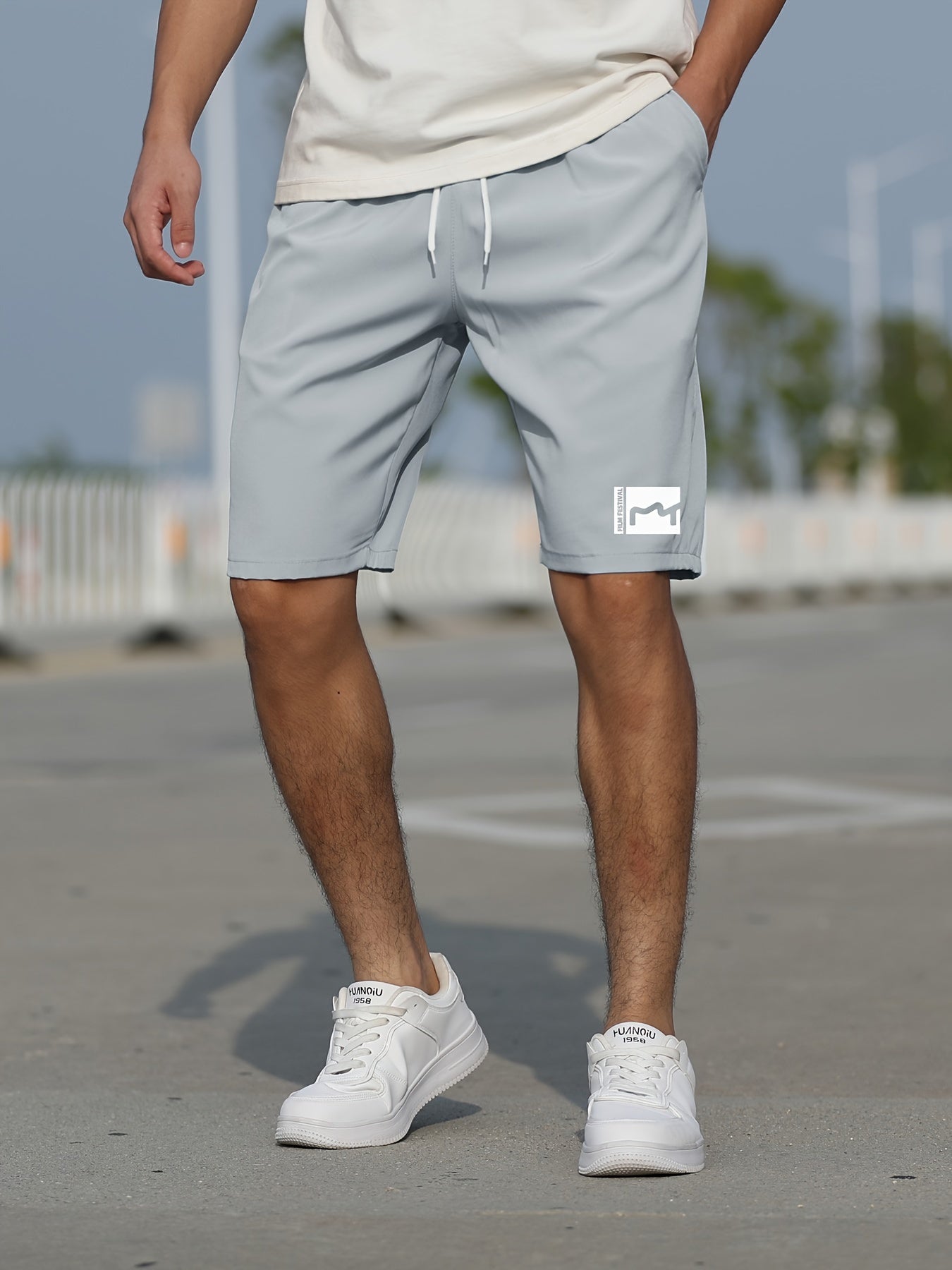 Men's Summer Shorts with Pockets - Slim Fit, Stretchy, and Stylish Graphic Design - Hiccupzz